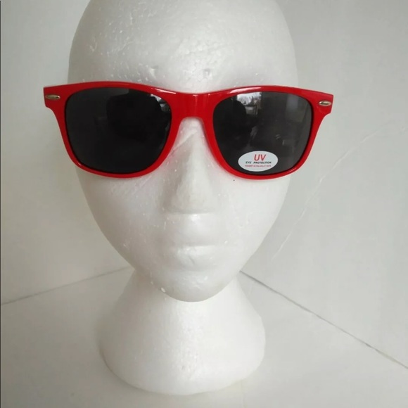 1990s Budweiser wayfarer red frame sunglasses - Picture 5 of 8